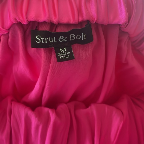 NWOT Pleated Jumpsuit Hot Pink - Picture 6 of 9